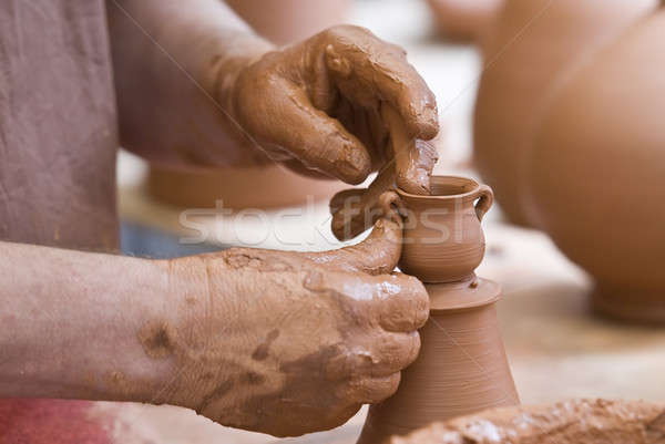 Making a little pot. Stock photo © angelsimon