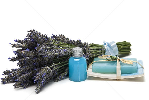 Stockfoto: Lavendel · gel · zeep · hygiëne · geïsoleerd · witte