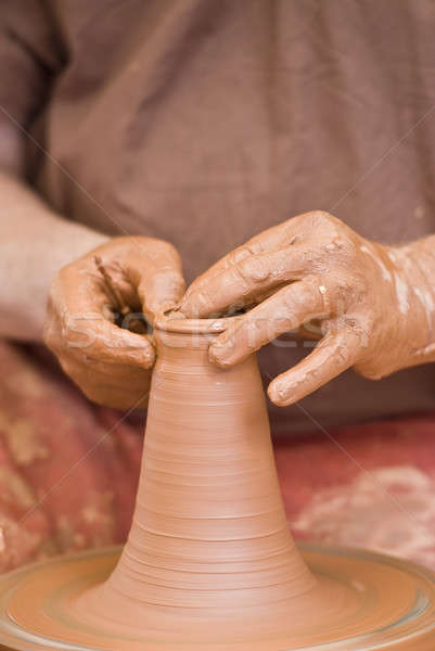 Stock photo: Potter working.