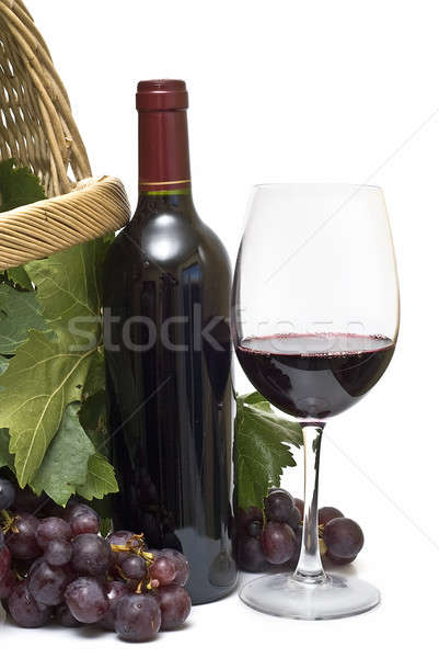 Natürmort beyaz şarap meyve içmek Stok fotoğraf © angelsimon