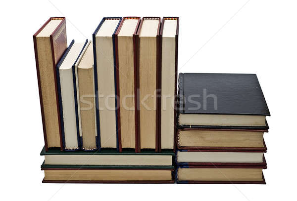 Eski kitaplar beyaz yalıtılmış okul öğrenci Stok fotoğraf © angelsimon
