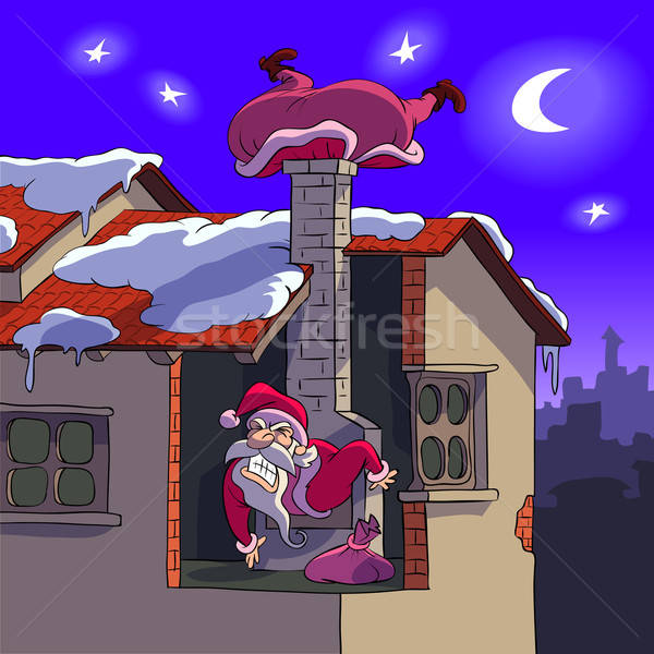 Santa Claus in trouble Stock photo © animagistr