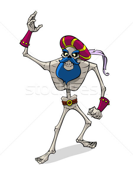 Hat Перу синий Живопись Cartoon человека Сток-фото © animagistr