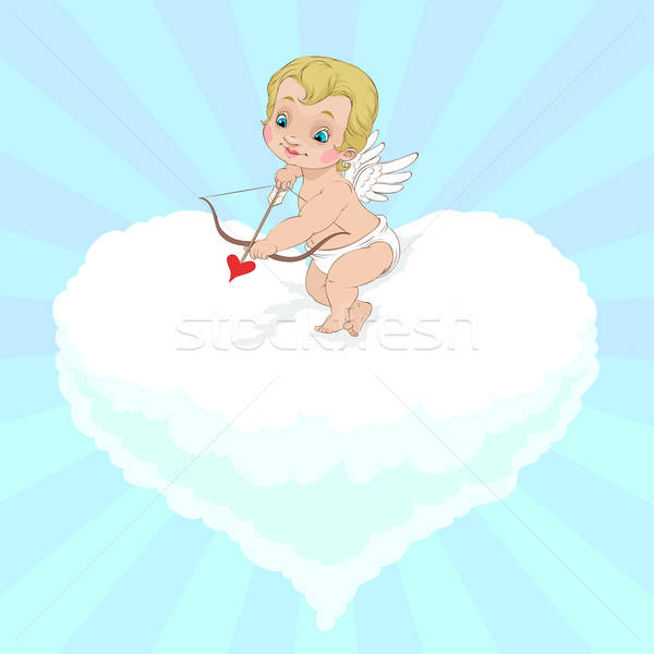 Valentine's Day Angel aiming Stock photo © animagistr