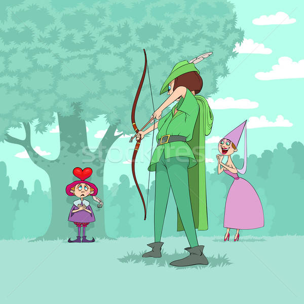 Valentine's Day of Robin Hood Stock photo © animagistr