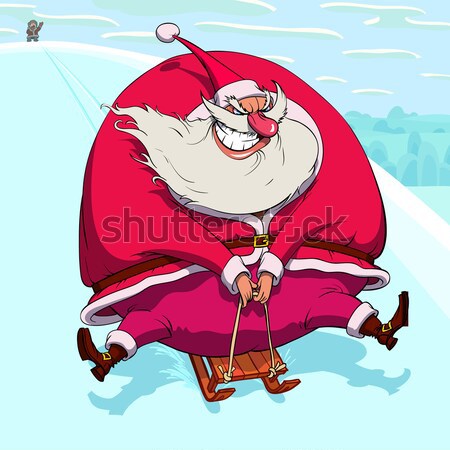 Sliding Santa Claus Stock photo © animagistr
