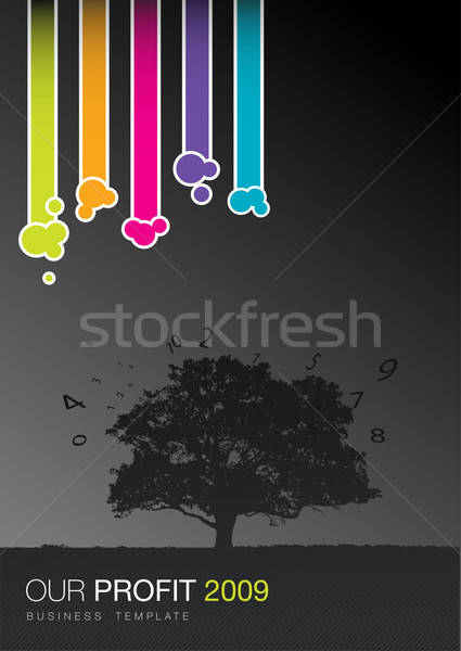 Afaceri copac colorat sablon special Imagine de stoc © Anja_Kaiser