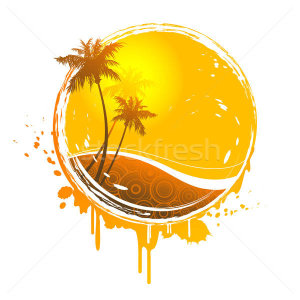 Tropische zon splash zonnige zomer illustratie Stockfoto © Anja_Kaiser