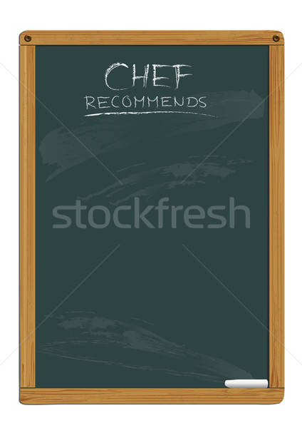 廚師 實際 插圖 黑板 簽署 商業照片 © Anja_Kaiser