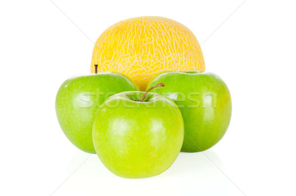 świeże smaczny jabłka melon odizolowany biały Zdjęcia stock © anmalkov
