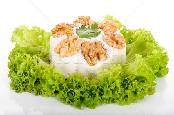 Ser biały świeże sałata żywności obiedzie Zdjęcia stock © anmalkov