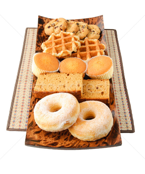Tortas cookies placa alimentos Foto stock © anmalkov
