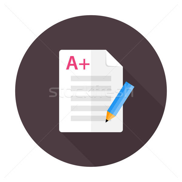 Exam preparation flat circle icon Stock photo © Anna_leni