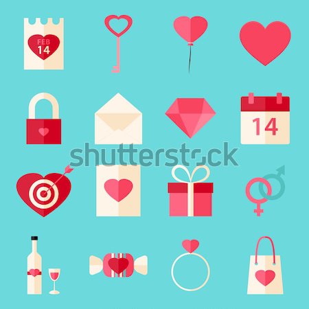 Happy Valentine Day Objects Stock photo © Anna_leni