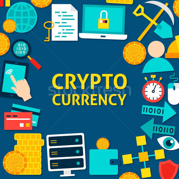 Cryptocurrency Flat Template Stock photo © Anna_leni