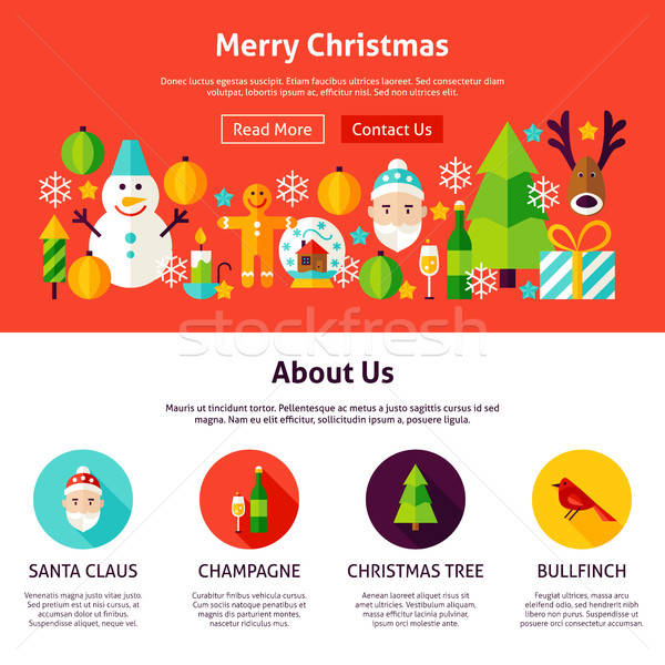 Merry Christmas Website Design Stock photo © Anna_leni