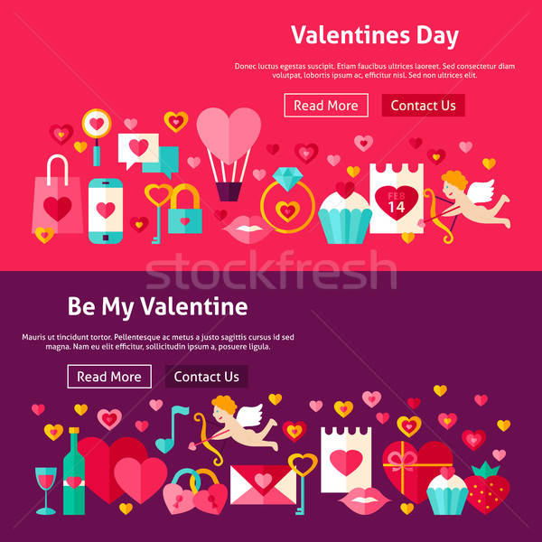 [[stock_photo]]: Heureux · saint · valentin · site · bannières · web · tête