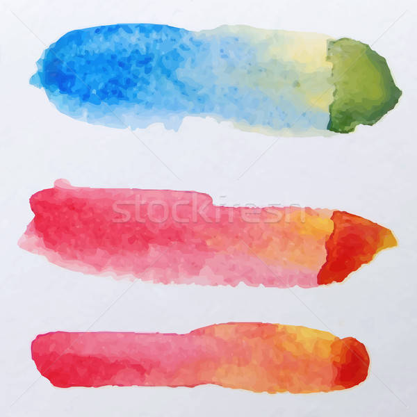 Stock photo: Abstract Watercolor Three Shapes for Background