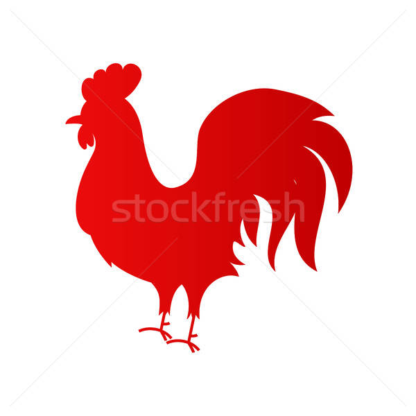 Red Rooster Chinese Year Stock photo © Anna_leni
