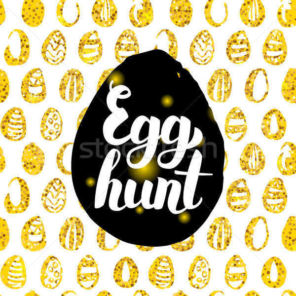 Egg Hunt Postcard Design Stock photo © Anna_leni
