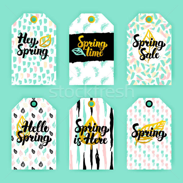 Spring Nature Trendy Gift Labels Stock photo © Anna_leni
