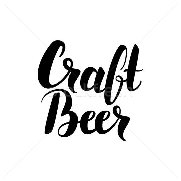 Craft Beer Handwritten Card Stock photo © Anna_leni