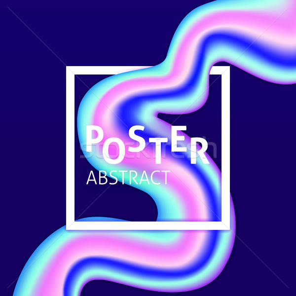 Poster abstract lichid fluid culoare creator Imagine de stoc © Anna_leni
