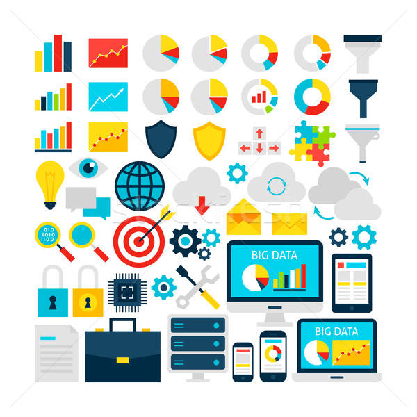 Big Data Objects Set Stock photo © Anna_leni