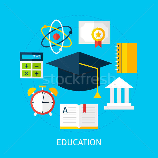 Education Flat Concept Stock photo © Anna_leni