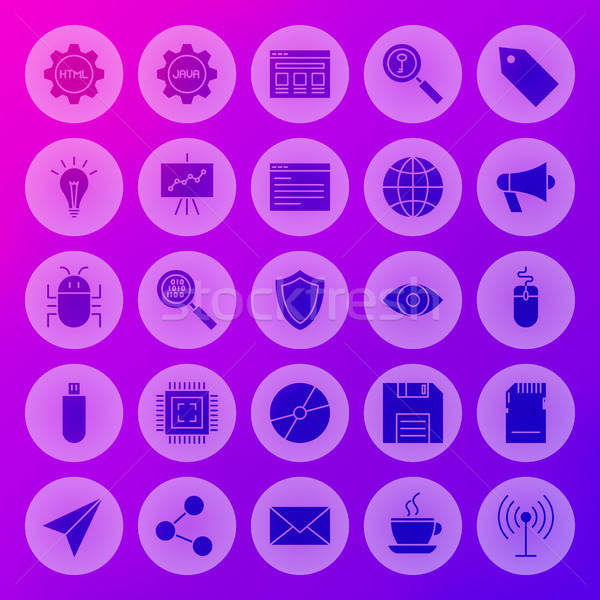 Solide Kreis Web Computer-Icons Programmierung Business Stock foto © Anna_leni