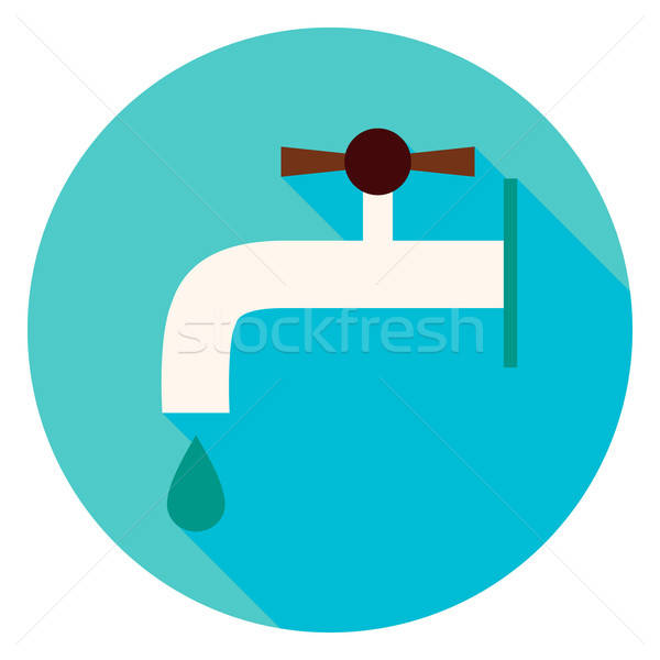 Water Faucet Circle Icon Stock photo © Anna_leni