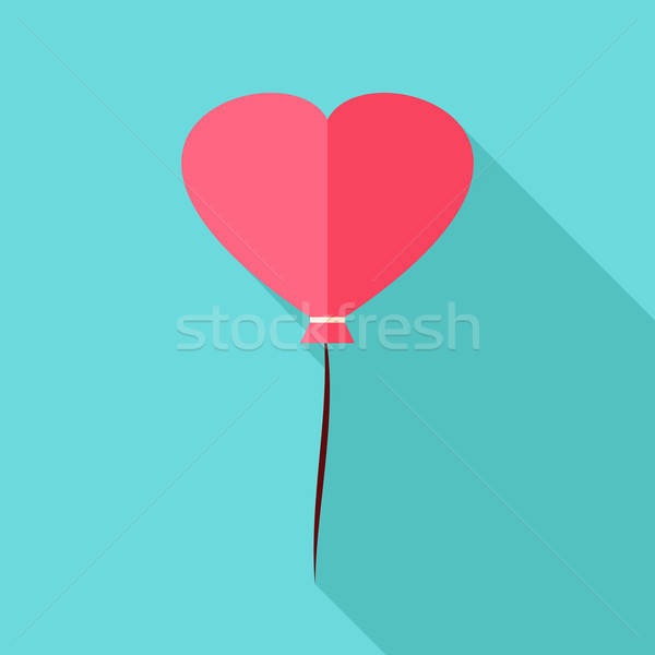 Serca balon stylizowany obiektu długo Zdjęcia stock © Anna_leni