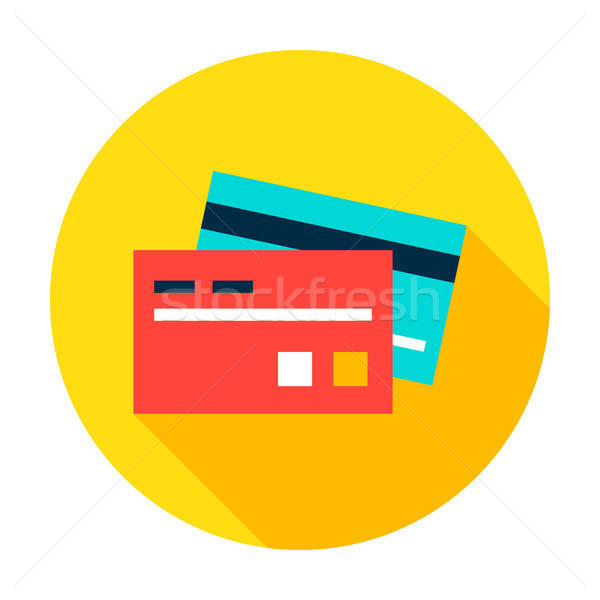 Bank Card Circle Icon Stock photo © Anna_leni