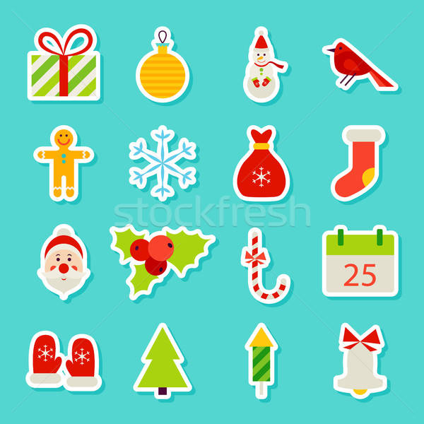 Christmas Holiday Stickers Stock photo © Anna_leni