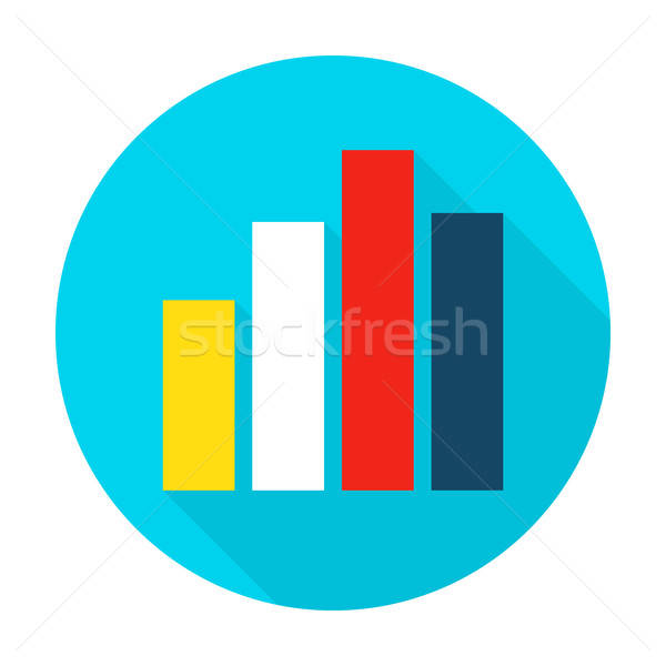Graph Chart Flat Circle Icon Stock photo © Anna_leni