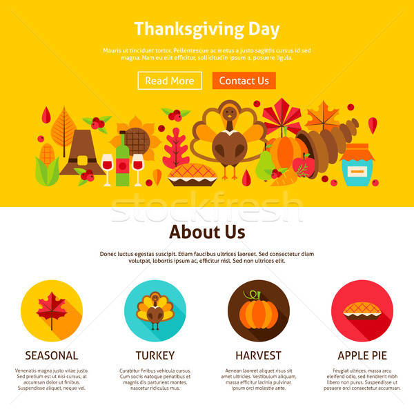 Thanksgiving Day Website Design Stock photo © Anna_leni