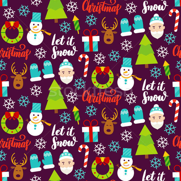 Dark Christmas Seamless Pattern Stock photo © Anna_leni