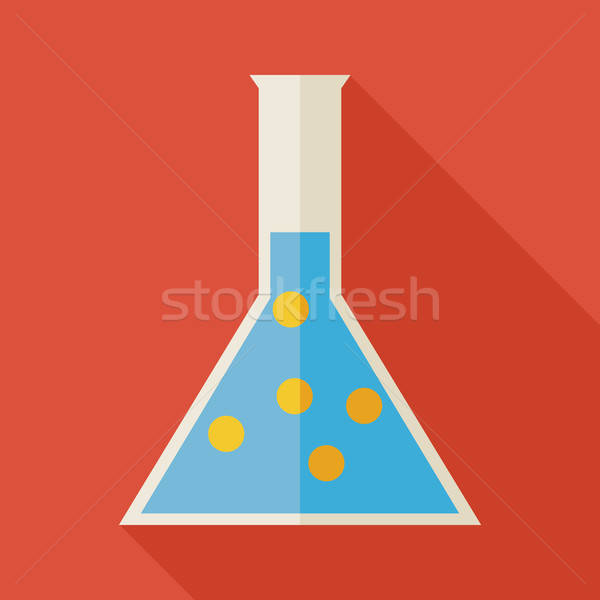 Bildung Wissenschaft Chemie Kolben Illustration Design Stock foto © Anna_leni