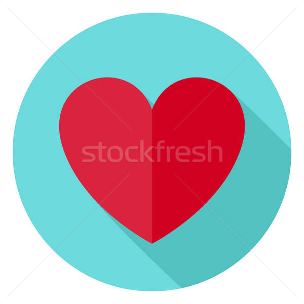 Stock fotó: Szeretet · szív · alak · kör · ikon · terv · hosszú
