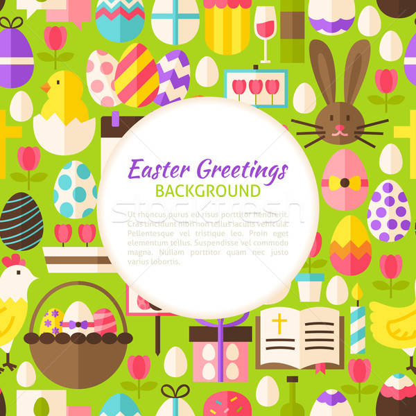 Stock fotó: Kellemes · húsvétot · vektor · minta · stílus · tavasz · vallásos