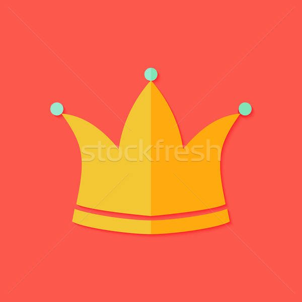 Diadem Christmas Flat Icon Stock photo © Anna_leni