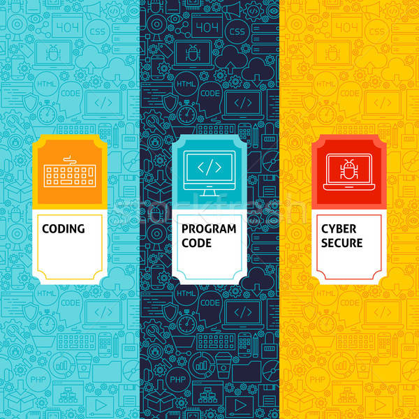 Line Coding Patterns Set Stock photo © Anna_leni
