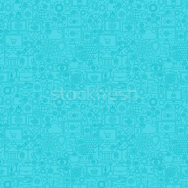 Blue Cryptocurrency Line Tile Pattern Stock photo © Anna_leni