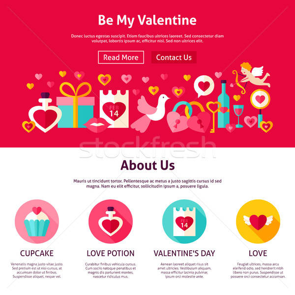 Stock photo: Be My Valentine Web Design