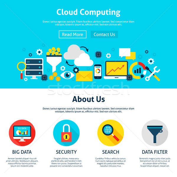 Cloud Computing Web Design Stock photo © Anna_leni