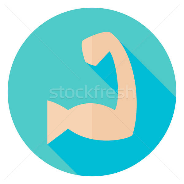 Sport Human Muscle Hand Circle Icon Stock photo © Anna_leni