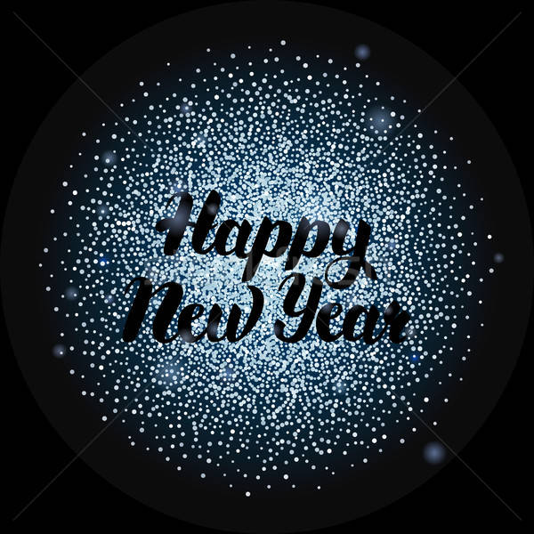 Happy New Year Lettering over Silver Stock photo © Anna_leni