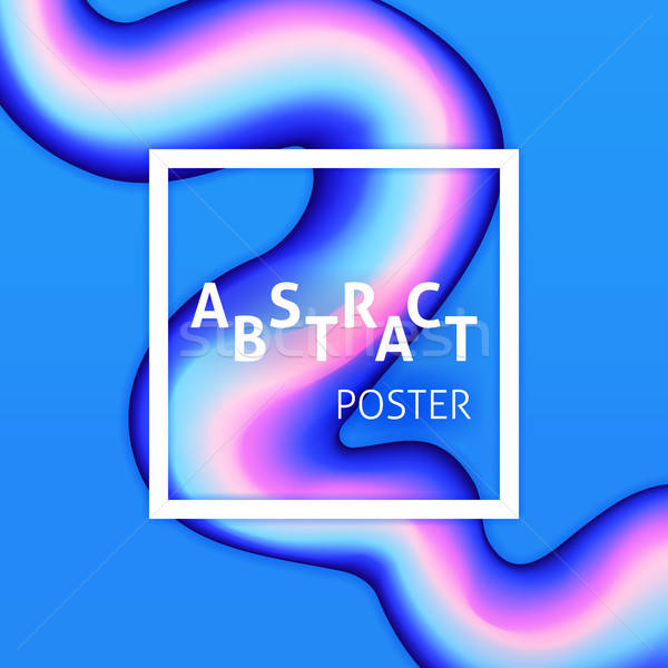 Abstract poster vloeibare vloeistof kleurrijk creatieve Stockfoto © Anna_leni