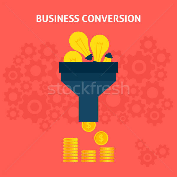 Business Conversion Flat Concept Stock photo © Anna_leni