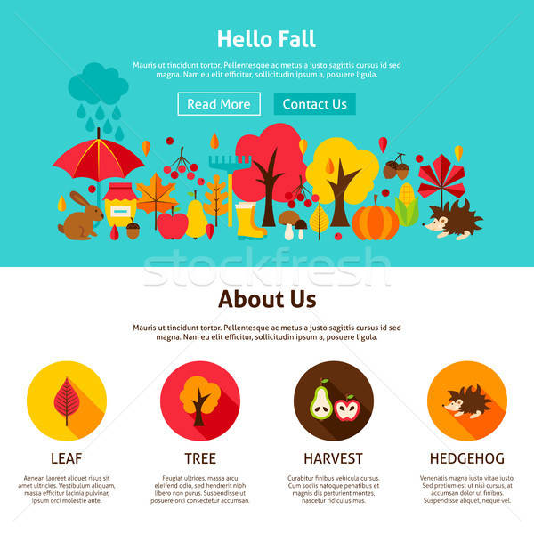 Web Design Hello Fall Stock photo © Anna_leni